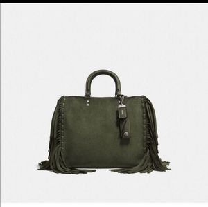 COACH Suede Rogue in Fern with Fringe